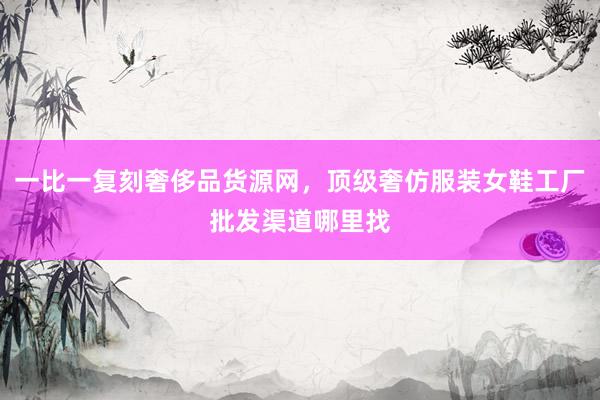 一比一复刻奢侈品货源网，顶级奢仿服装女鞋工厂批发渠道哪里找