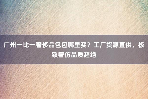 广州一比一奢侈品包包哪里买？工厂货源直供，极致奢仿品质超绝