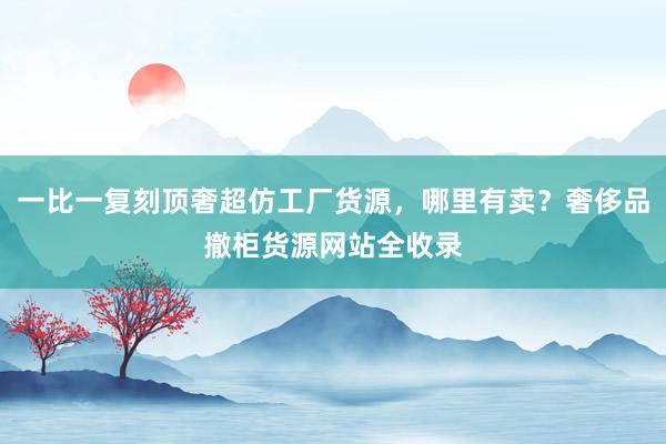 一比一复刻顶奢超仿工厂货源，哪里有卖？奢侈品撤柜货源网站全收录