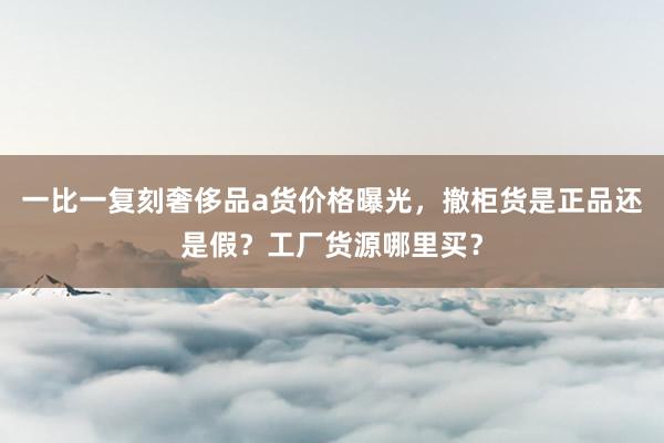 一比一复刻奢侈品a货价格曝光，撤柜货是正品还是假？工厂货源哪里买？