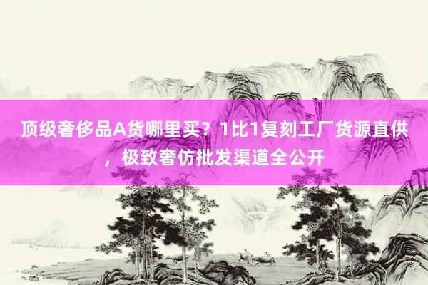 顶级奢侈品A货哪里买？1比1复刻工厂货源直供，极致奢仿批发渠道全公开