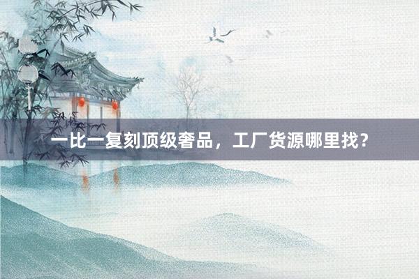 一比一复刻顶级奢品，工厂货源哪里找？