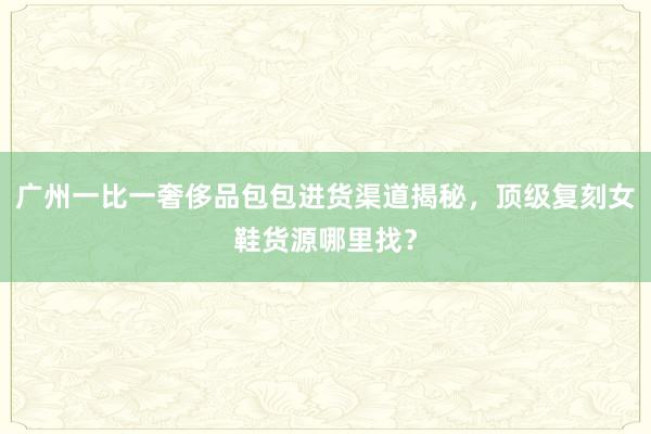 广州一比一奢侈品包包进货渠道揭秘，顶级复刻女鞋货源哪里找？