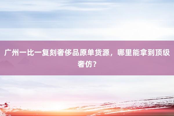 广州一比一复刻奢侈品原单货源，哪里能拿到顶级奢仿？