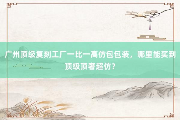 广州顶级复刻工厂一比一高仿包包装，哪里能买到顶级顶奢超仿？