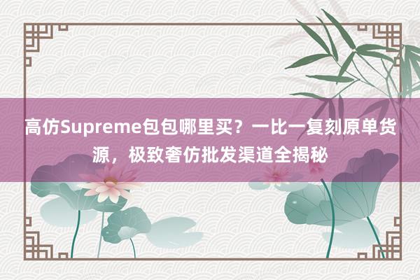 高仿Supreme包包哪里买？一比一复刻原单货源，极致奢仿批发渠道全揭秘