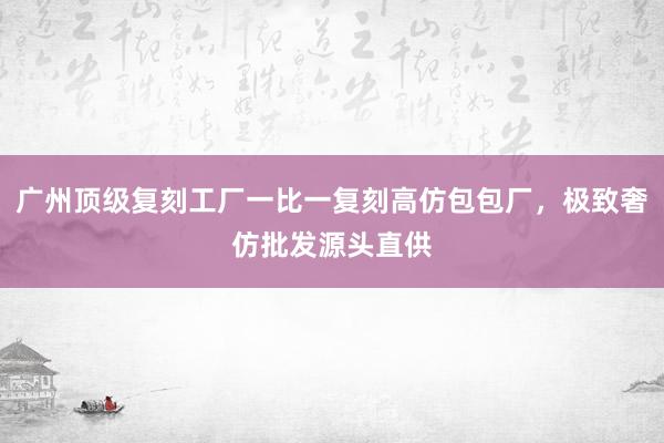 广州顶级复刻工厂一比一复刻高仿包包厂，极致奢仿批发源头直供