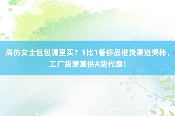 高仿女士包包哪里买？1比1奢侈品进货渠道揭秘，工厂货源直供A货代理！