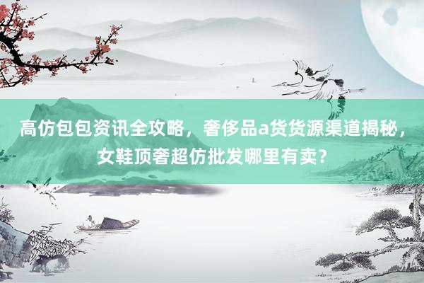 高仿包包资讯全攻略，奢侈品a货货源渠道揭秘，女鞋顶奢超仿批发哪里有卖？