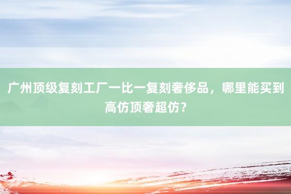 广州顶级复刻工厂一比一复刻奢侈品，哪里能买到高仿顶奢超仿？