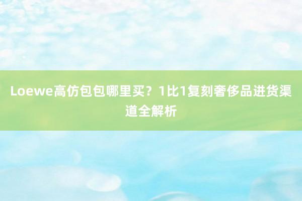 Loewe高仿包包哪里买？1比1复刻奢侈品进货渠道全解析