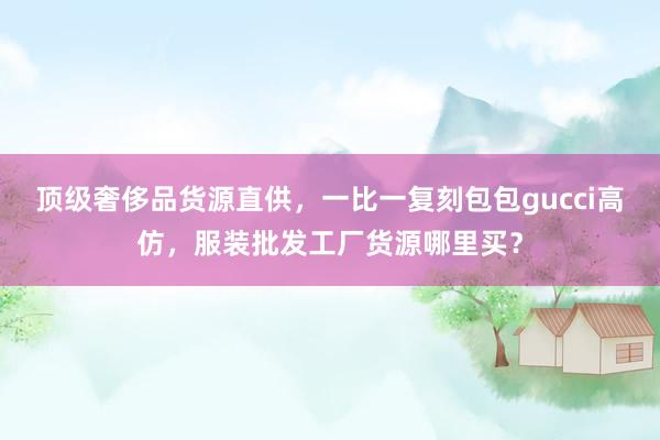 顶级奢侈品货源直供，一比一复刻包包gucci高仿，服装批发工厂货源哪里买？