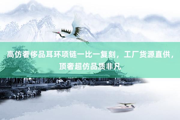 高仿奢侈品耳环项链一比一复刻，工厂货源直供，顶奢超仿品质非凡