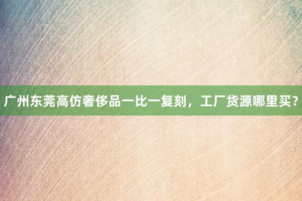 广州东莞高仿奢侈品一比一复刻，工厂货源哪里买？