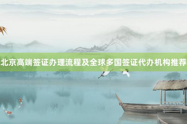 北京高端签证办理流程及全球多国签证代办机构推荐
